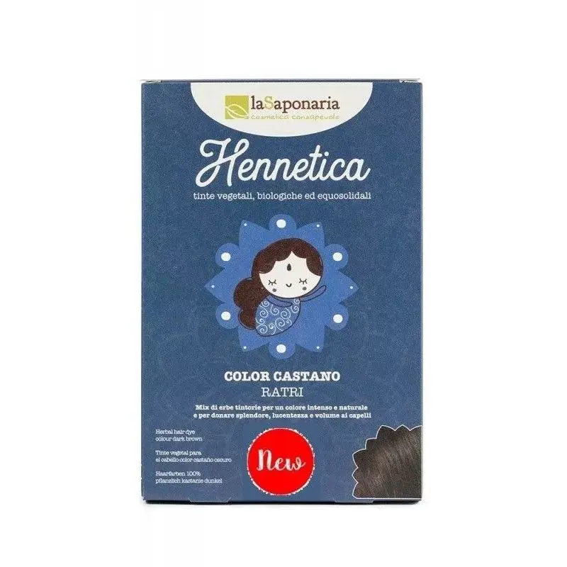 Přírodní barva na vlasy (barva tmavý kaštan) (Ratri) BIO laSaponaria - 100 g