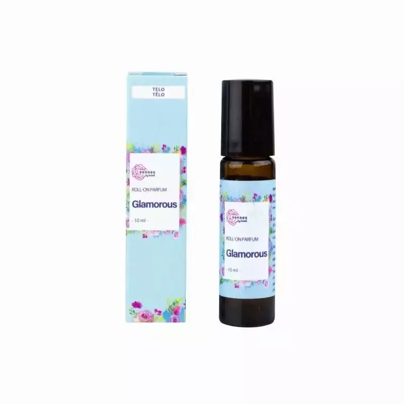 Roll-on olejový parfém s vůní pomeranče, jasmínu a vanilky (Glamorous) Kvitok - 10 ml