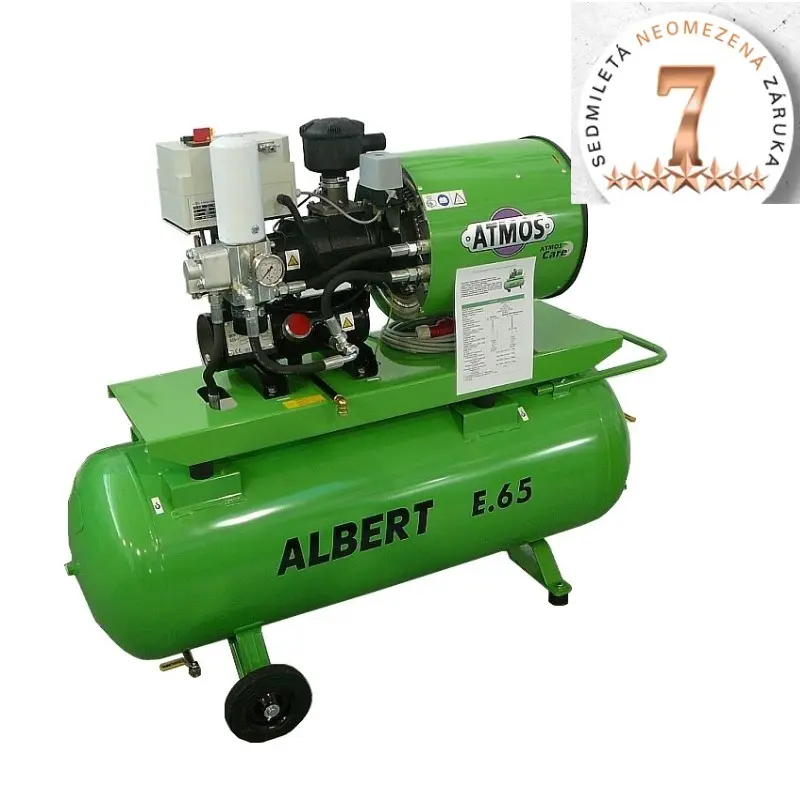 Šroubový kompresor Atmos Albert E.65 STANDARD + vzdušník E.65V