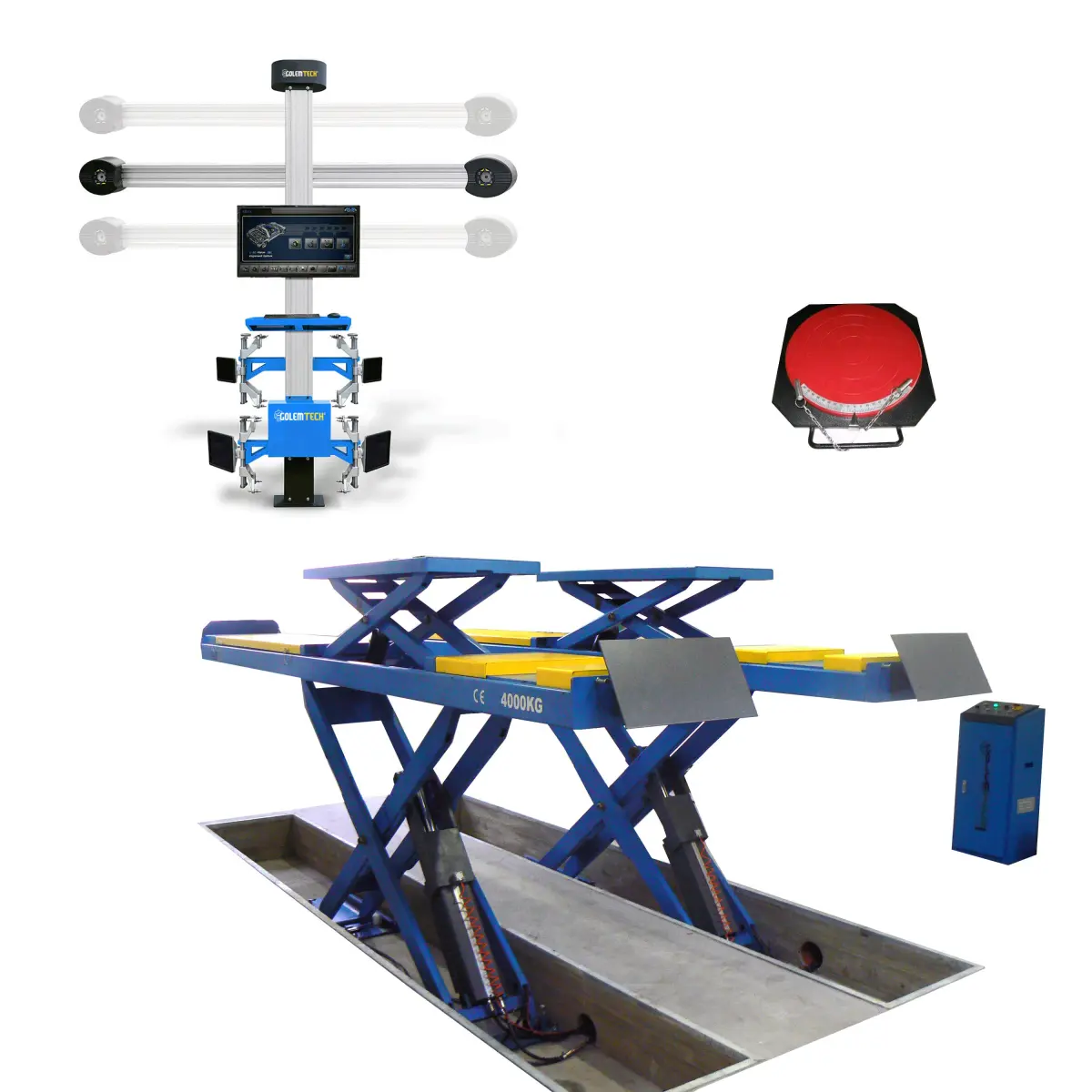 Golemtech SET 5 PROFI - 3D geometrie + nůžkový zvedák za zvýhodněnou cenu se5p