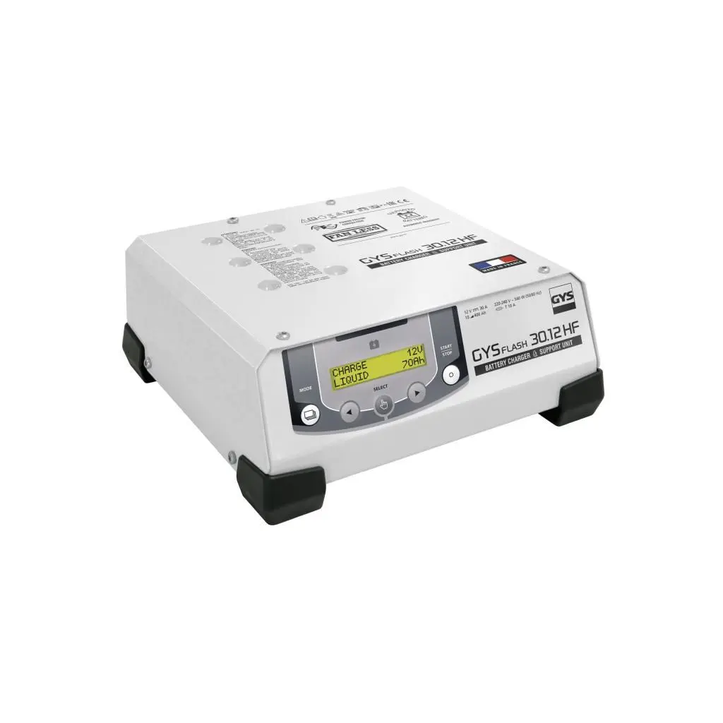 Multifunkční nabíječka autobaterií GYS GYSFLASH 30.12 HF (2,5m kabely) 029224
