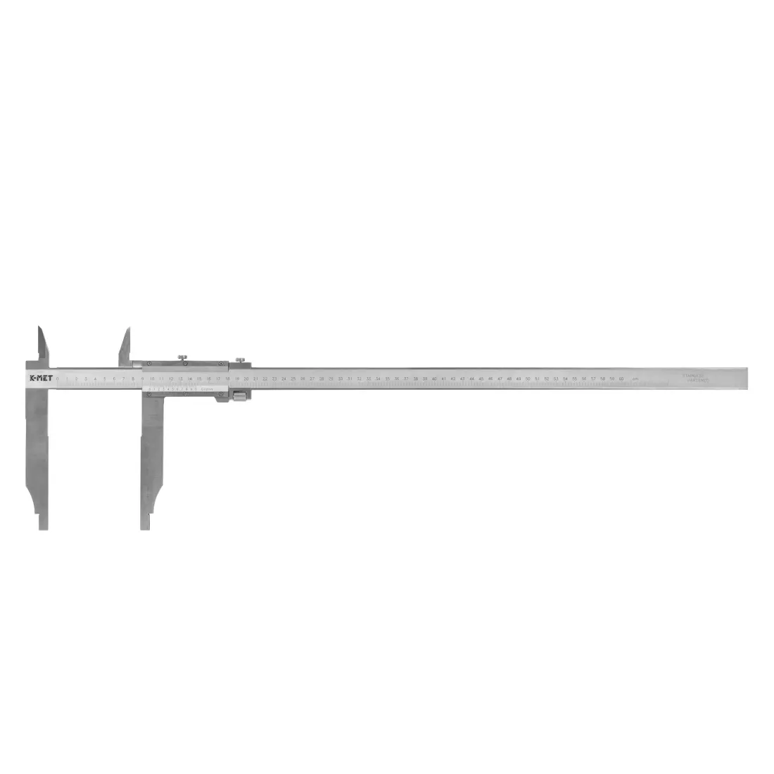 KINEX/K-MET Posuvné měřítko s jemným stavěním KINEX 2000 mm, 150 mm, 0,02 mm, s horními noži, ČSN 25 1231, DIN 862 6022-52-150