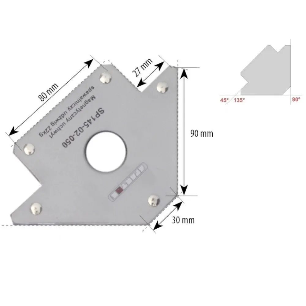 Spartus Úhlový magnet 22kg SP145-02-050