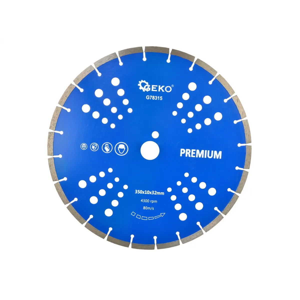 Kotouč diamantový řezný segmentový GEKO, 350x10x32mm G78315