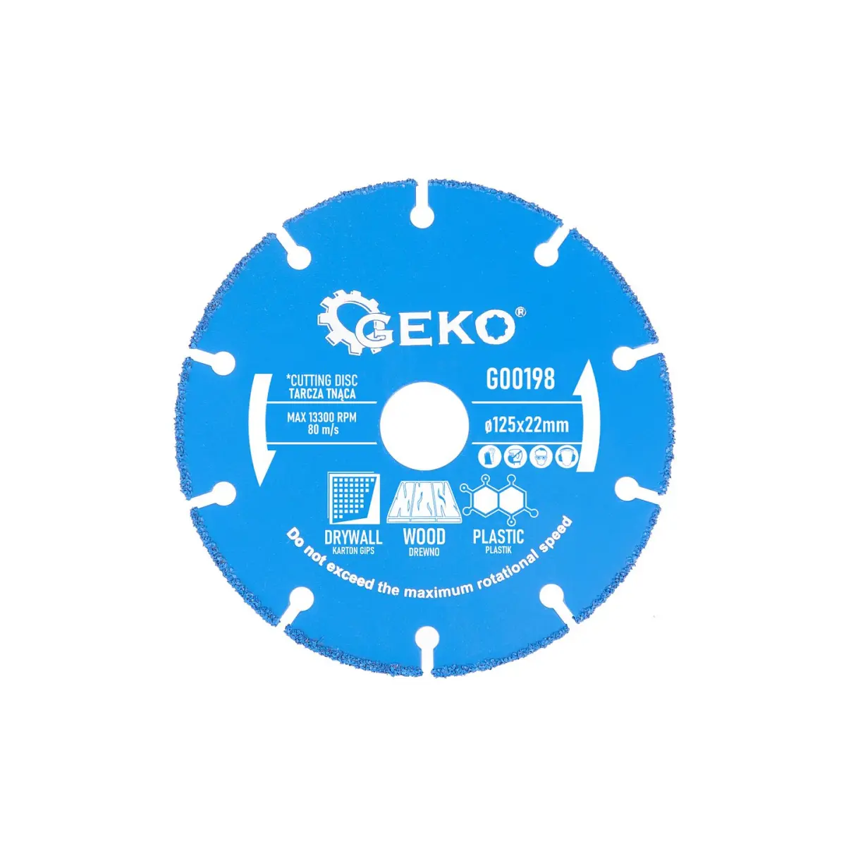 GEKO Řezný kotouč na dřevo, plast, sádrokarton 125x22,2 mm (10/100) G00198