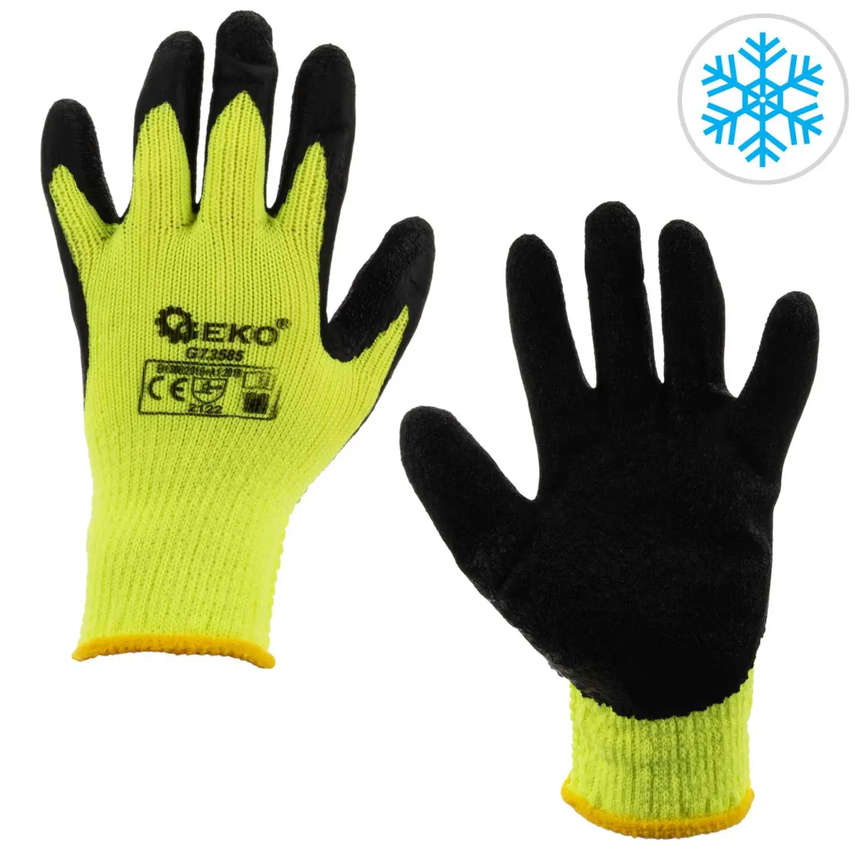 GEKO Zateplené zimní pracovní rukavice GREEN r.9 (12/480) G73586