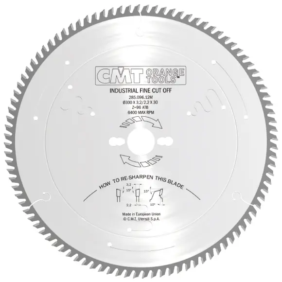 CMT Industrial Pilový kotouč pro finální příčné řezy - D305x3,2 d30 Z72 HW -5°Neg C29407222M