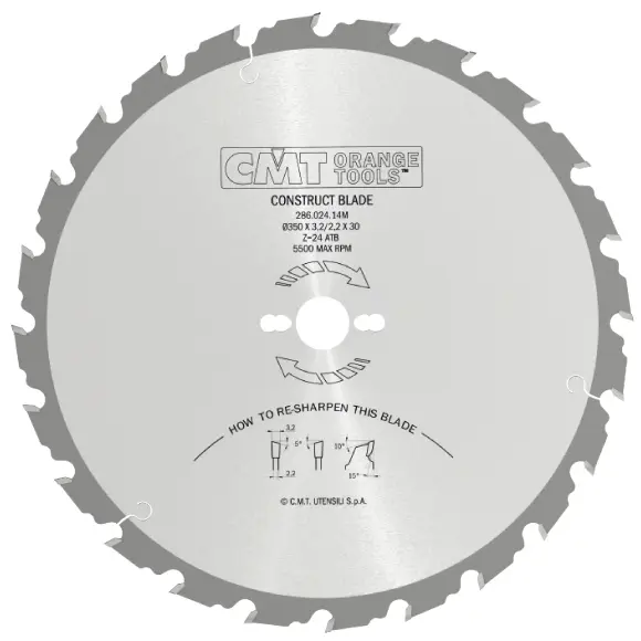 CMT Orange Tools CMT Industrial Pilový kotouč na stavební řezivo - D700x4,4 d30 Z46 HW C28604628M