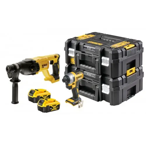 Aku bezuhlíková kombo sada nářadí 18V 2x4,0 Ah XR DeWALT DCK2023M2T DCK2023M2T