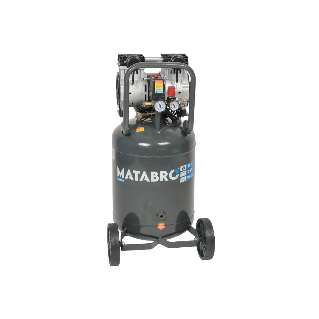 Bezolejový vertikální kompresor Matabro MB-K207 50l, 230V, 2 písty, 2000W | 10 BAR MB-K207