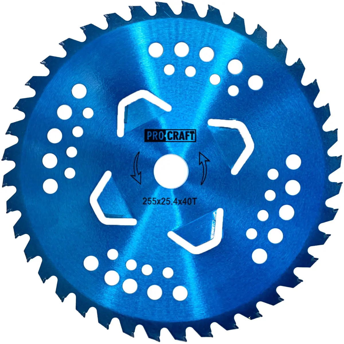 Nůž křovinořezu (kotouč) (D255*25.4) 40T karbid wolframu (blue) PROCRAFT | H/P-3/B H/P-3/B