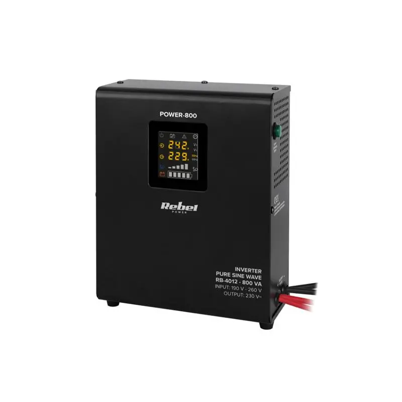 Zdroj záložní REBEL POWER-800 12V 230V 800VA 500W Black nástěnný 08840361