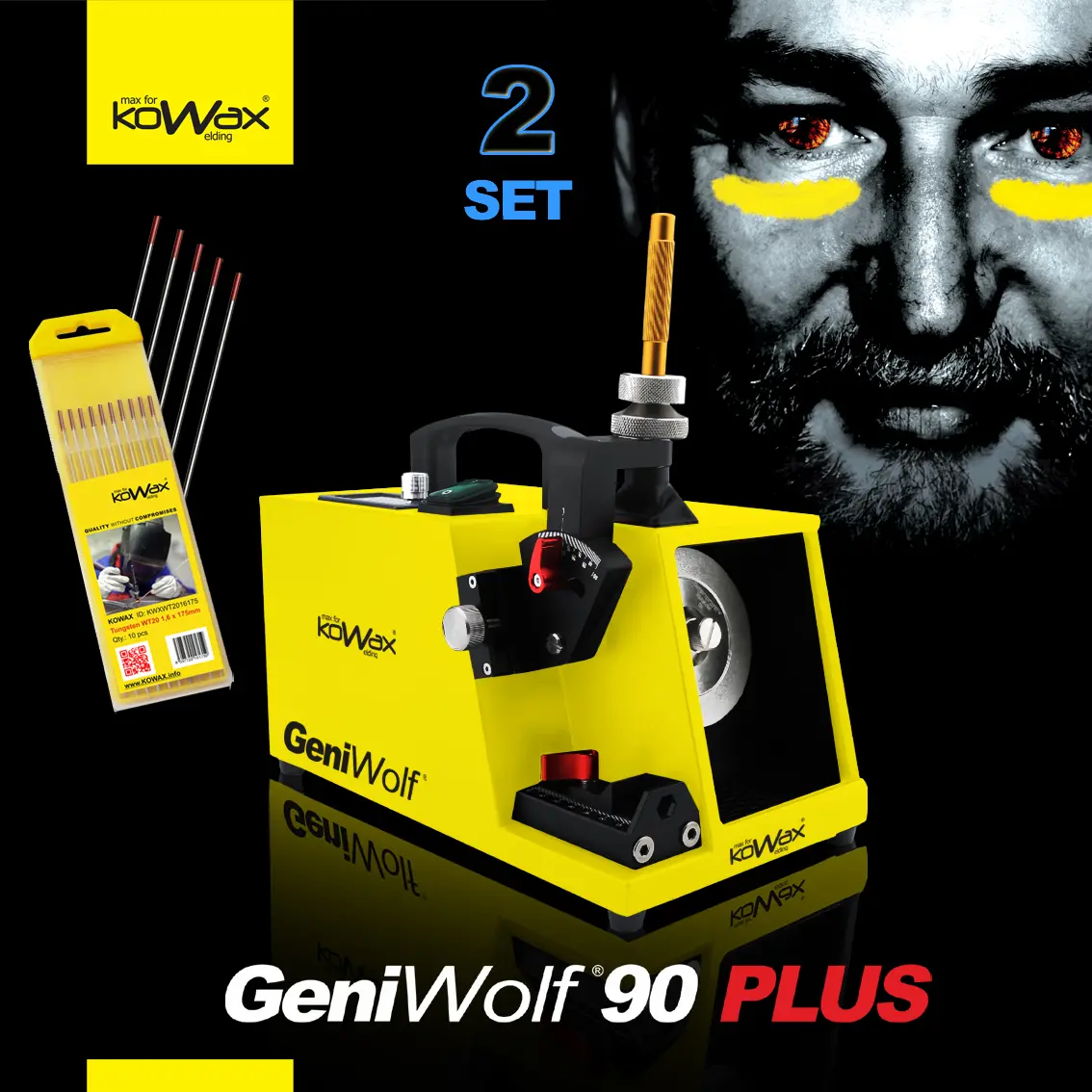 KOWAX Bruska wolframových elektrod GeniWolf 90 PUS SET2 KWXSTGW90P_S02