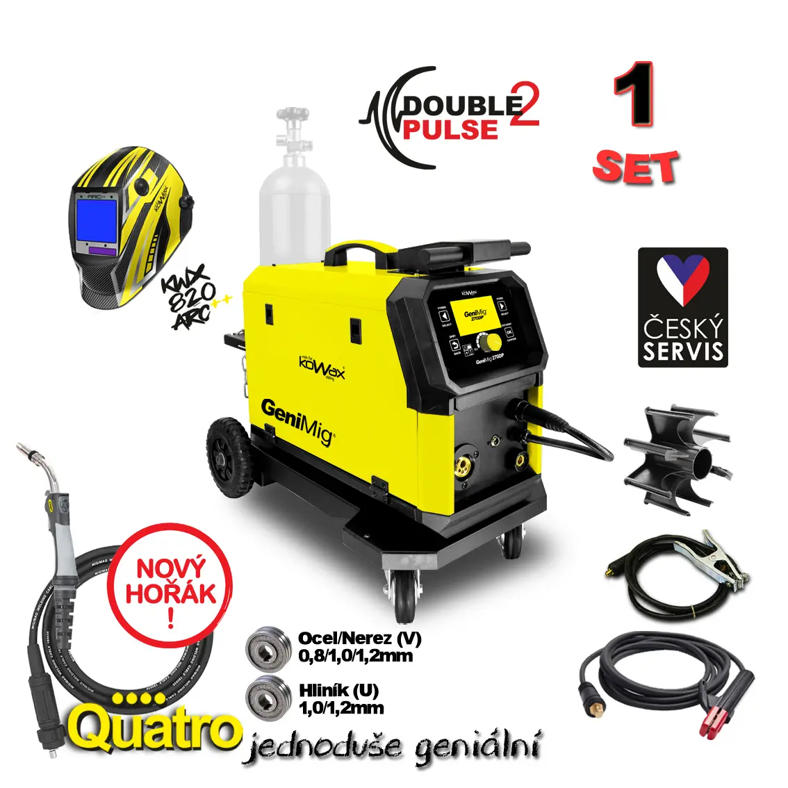 KOWAX Svářecí invertor GeniMig 270DP SET1Q (MIG/MAG/LiftTIG) KWXSTGM270DP_S01Q