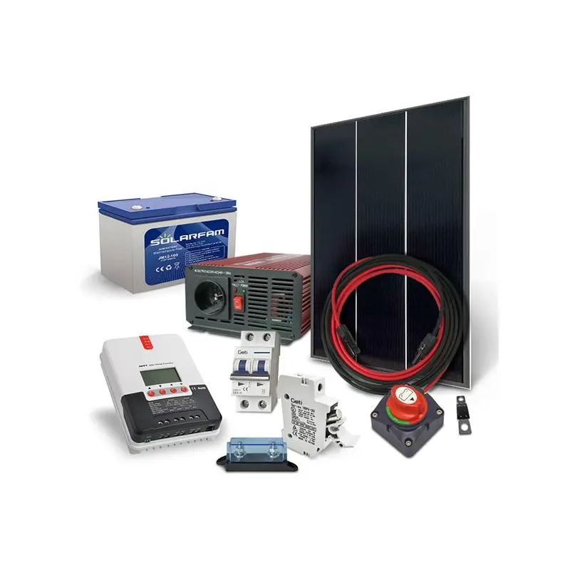 Solární sestava ostrovní SOLARFAM 180Wp, 12V, baterie 100Ah, měnič 230VAC 600W 04280339