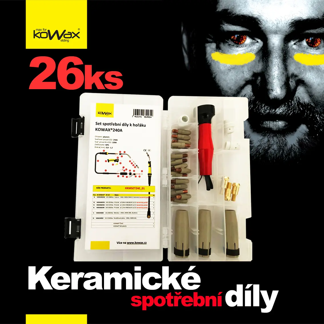 KOWAX KOWAX SET spotřební díly k MIG hořáku 240A HKMSET240_01