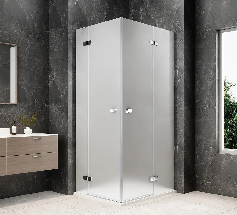 POLYSAN GLOBE CHROME obdélníkový sprchový kout 1000x900, rohový vstup, matné sklo GB5090MC