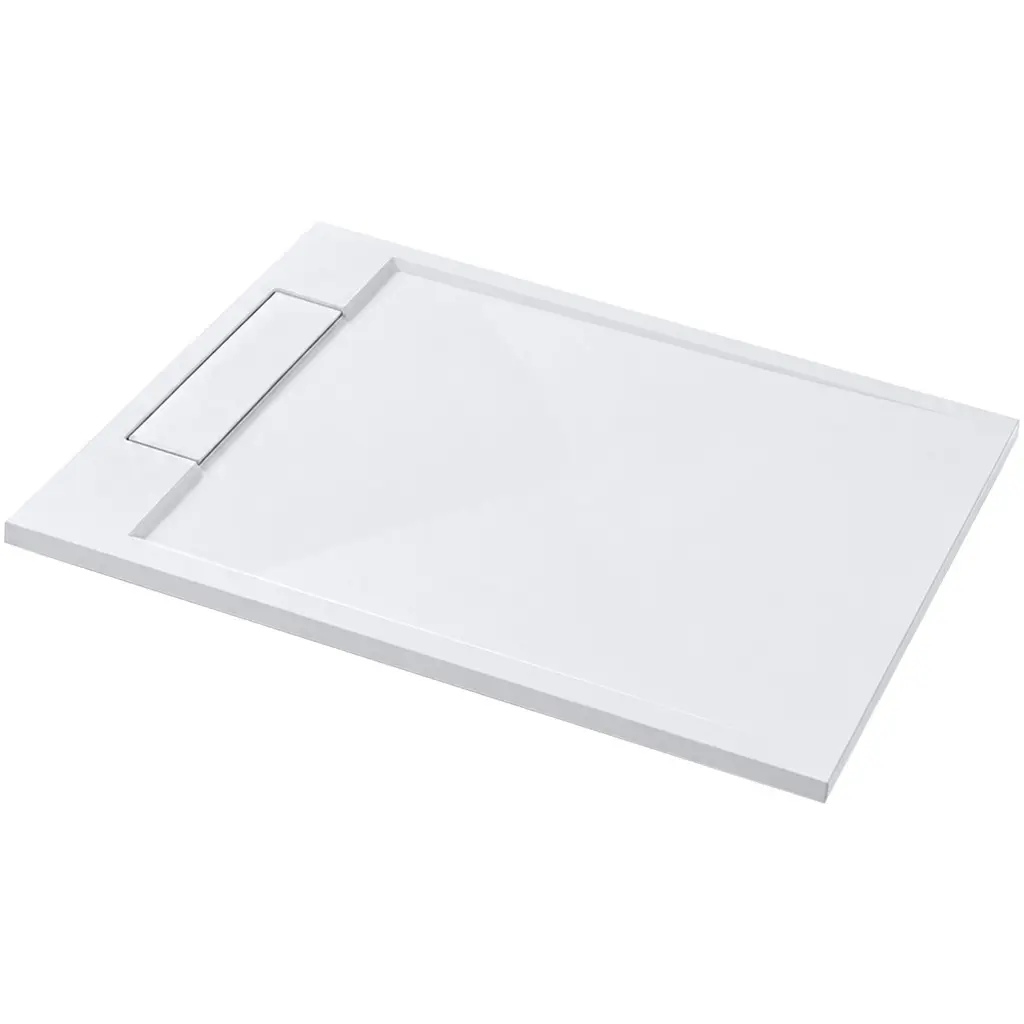 CERANO Sprchová vanička obdélníková Loro litý mramor bílá matná 120x90x3,5 CER-413612