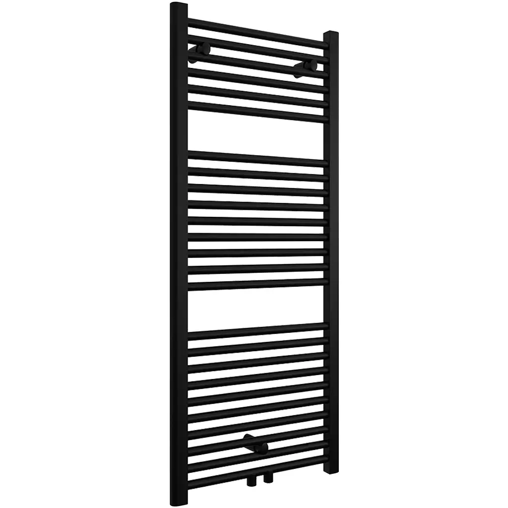 CERANO Koupelnový radiátor Lincoln středové připojení 50mm/boční 366W černá matná 1200x500 mm CER-429541