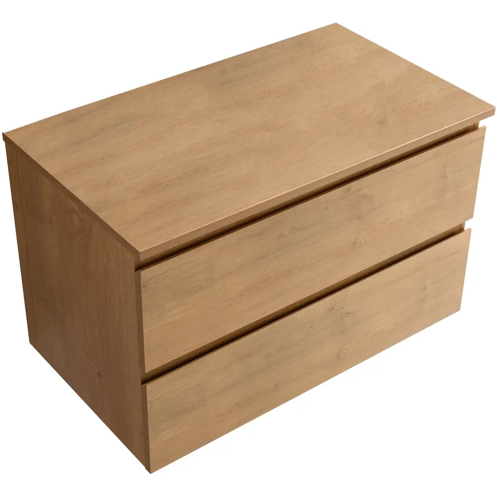 Koupelnová skříňka Carole - dub medový + deska pod umyvadlo Navira Slim - 18 mm - 100x49,8x46 cm