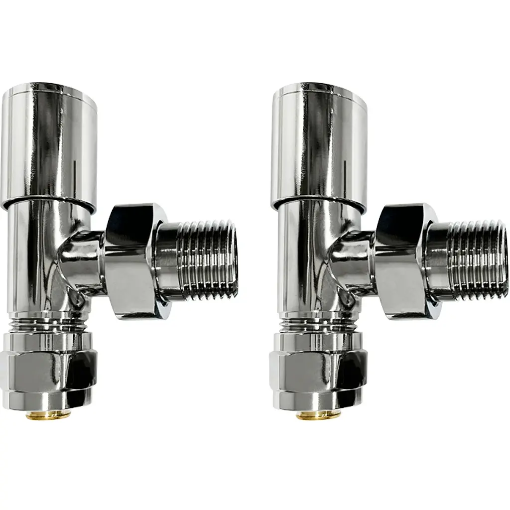 CERANO Připojovací sada radiátorových ventilů ruční rohová 1/2"/PEX 16x2 mm chrom CER-478126