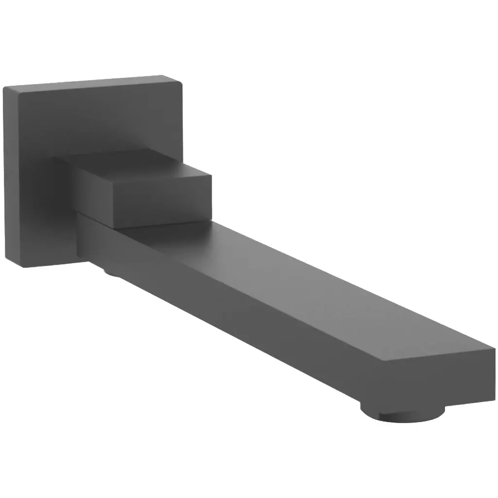 Výtoková nástěnná hubice - otočná - 23 cm - hranatá - grafit/gun metal