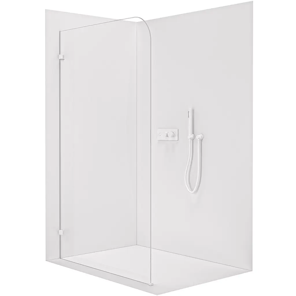 CERANO Sprchová zástěna Walk-in Orbis L/P 8 mm bílá matná, transparentní sklo 70x200 CER-682378