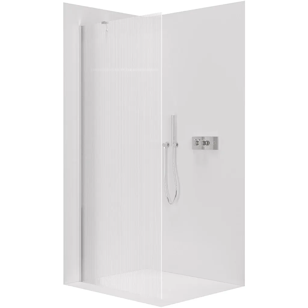 Sprchová zástěna Walk-in Onyx Y L/P - 8 mm - chrom, rýhované sklo - 60x200 cm