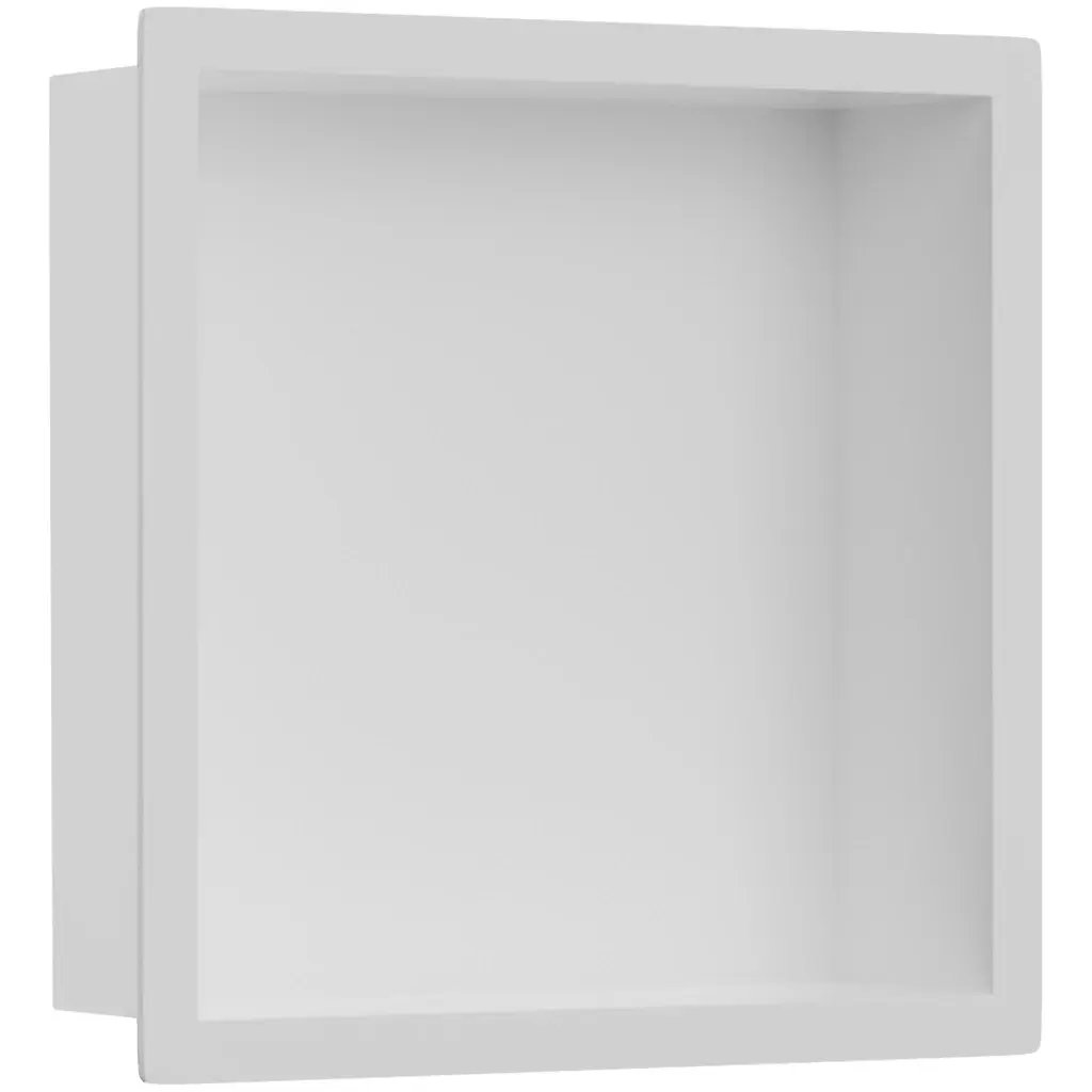 Zápustná polička/nika s okrajem do obkladu - bílá matná - 30x30x10 cm