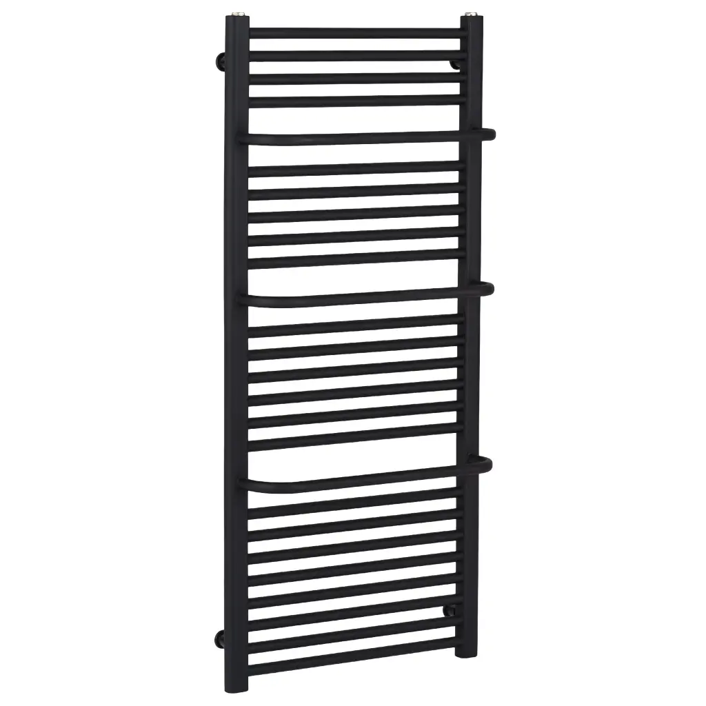 CERANO Koupelnový radiátor Antonio integrované držáky na ručníky boční připojení 857 W černá matná 1460x550 mm LIV-WD-32-56