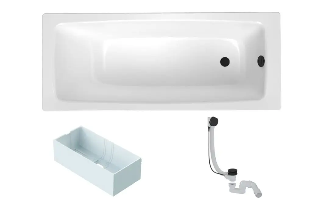 Obdélníková vana SAT Feel 170x70 cm smaltovaná ocel levá i pravá SATBVFEEL1702 SATBVFEEL1702
