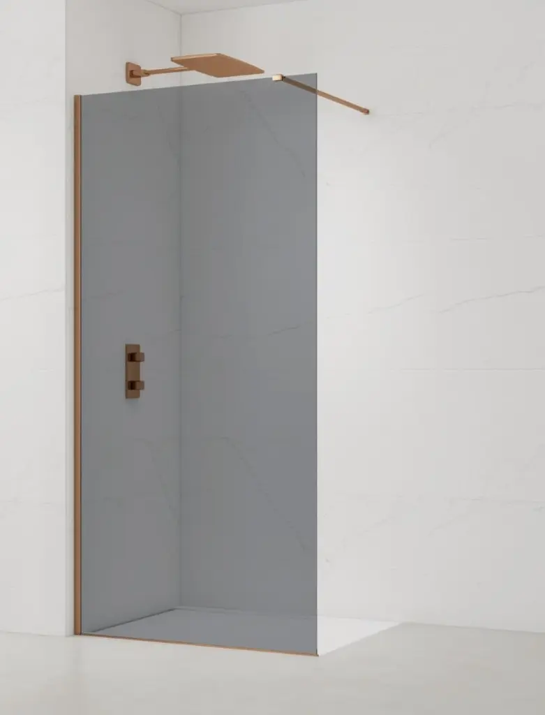 Sprchová zástěna SAT Walk-in 140 cm broušený rose gold SATBWI140KSPRRG SATBWI140KSPRRG