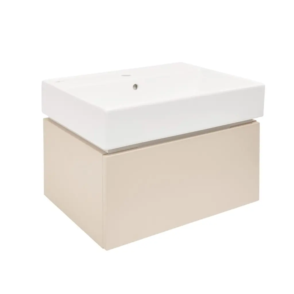 Koupelnová skříňka s umyvadlem SAT Feel 60x30x46 cm pískově béžová mat SATFEEL60BEU2 SATFEEL60BEU2