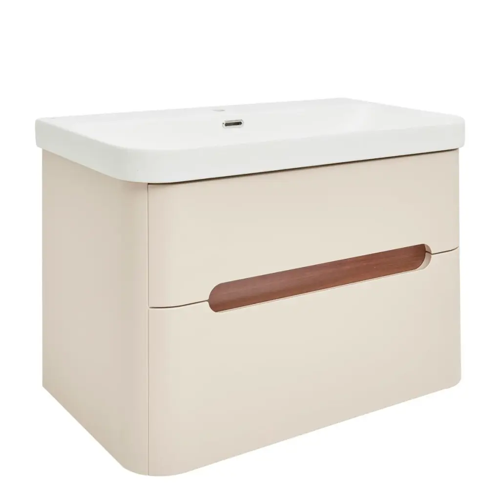 Koupelnová skříňka s umyvadlem SAT Fusion 77,5x53x45 cm pískově béžová mat SATFUSION280BEMW SATFUSION280BEMW