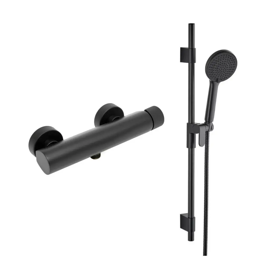 Sprchová baterie SAT Evolution se sprchovým setem 150 mm černá matná SATBSEVO268CSET1 SATBSEVO268CSET1
