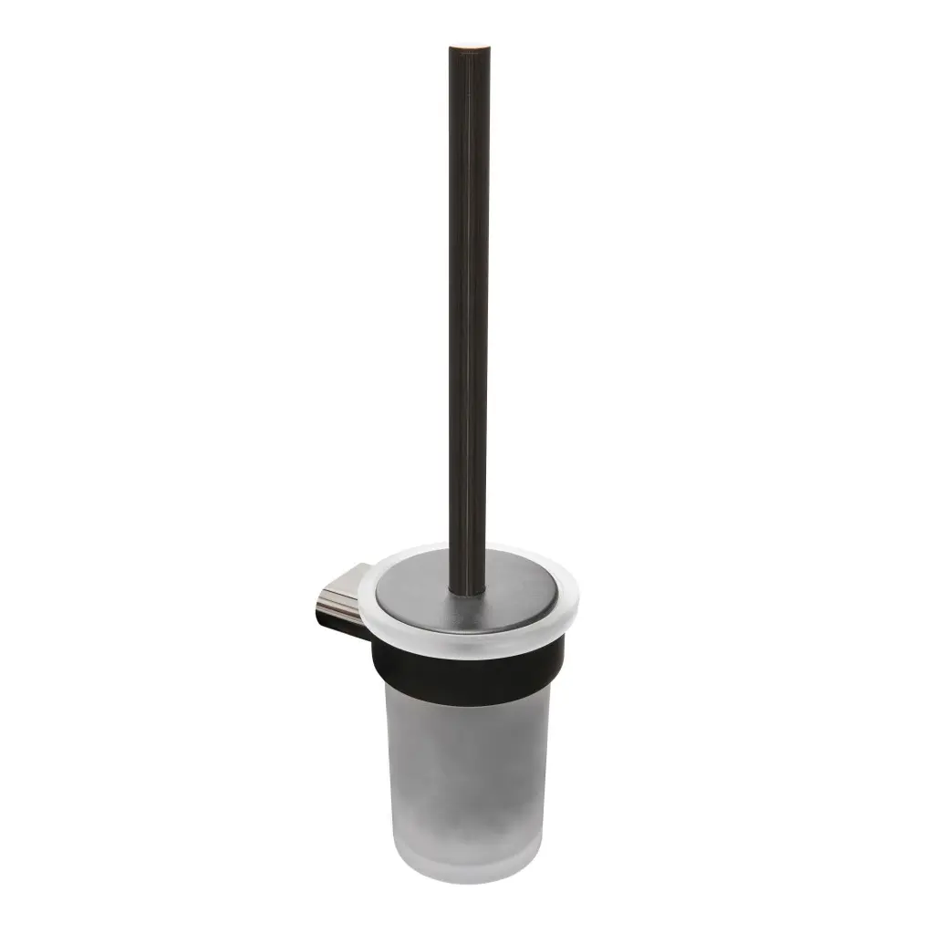 Wc štětka SAT Simply R PVD PVD gun metal/mléčné sklo SATDSIMR37GM SATDSIMR37GM