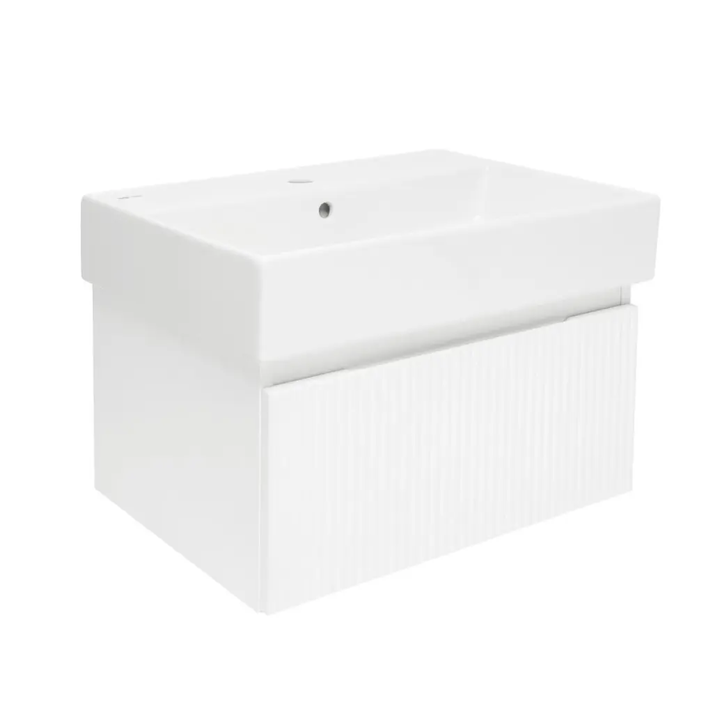 Koupelnová skříňka s umyvadlem SAT Evolution 58x30x44,8 cm bílá mat SATEVO60WMU2 SATEVO60WMU2