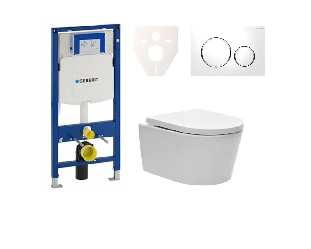 Cenově zvýhodněný závěsný WC set Geberit do lehkých stěn / předstěnová montáž + WC SAT Brevis SIKOGES3W4 SIKOGES3W4