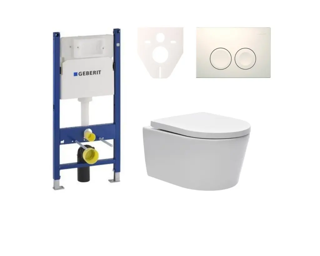 Cenově zvýhodněný závěsný WC set Geberit do lehkých stěn / předstěnová montáž + WC SAT Brevis SIKOGES7W1 SIKOGES7W1