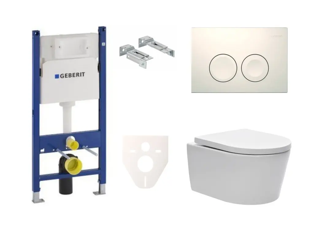 Cenově zvýhodněný závěsný WC set Geberit do lehkých stěn / předstěnová montáž + WC SAT Brevis SIKOGES7W1S SIKOGES7W1S