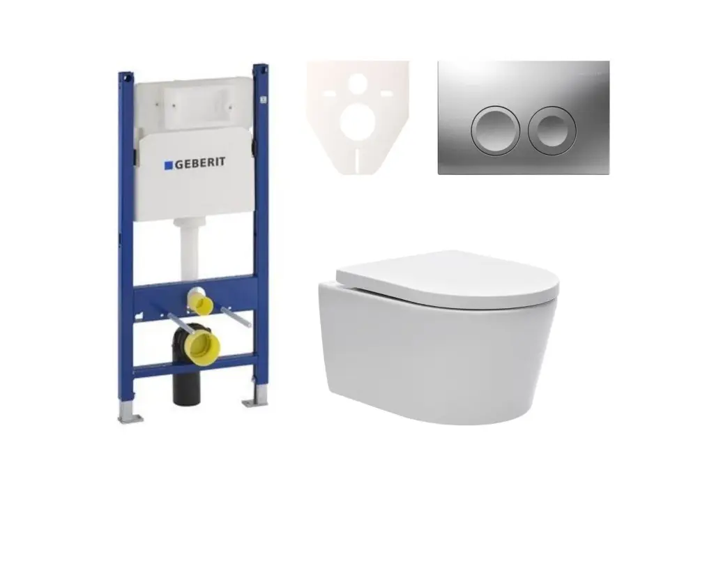 Cenově zvýhodněný závěsný WC set Geberit do lehkých stěn / předstěnová montáž + WC SAT Brevis SIKOGES7W3 SIKOGES7W3