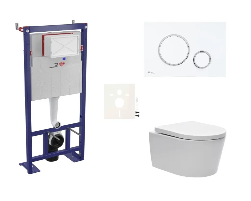 Cenově zvýhodněný závěsný WC set SAT do lehkých stěn / předstěnová montáž + WC SAT Brevis SIKOSSBR76 SIKOSSBR76