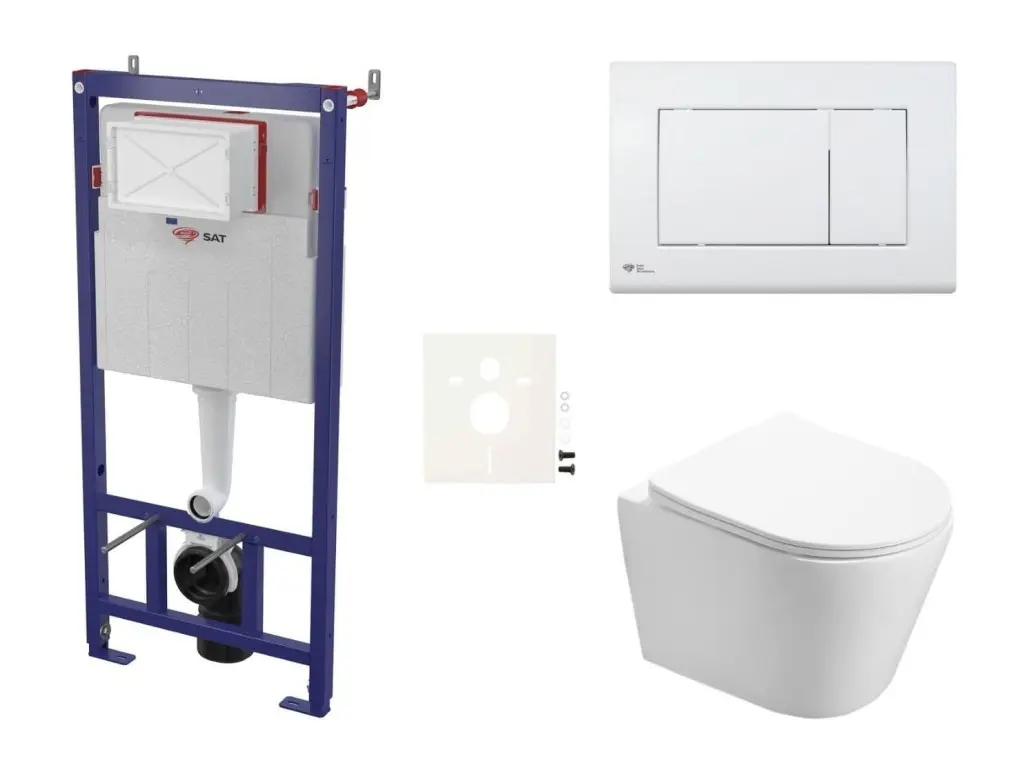 Závěsný WC set do lehkých stěn / předstěnová SAT Infinitio SIKOSSIN20K SIKOSSIN20K