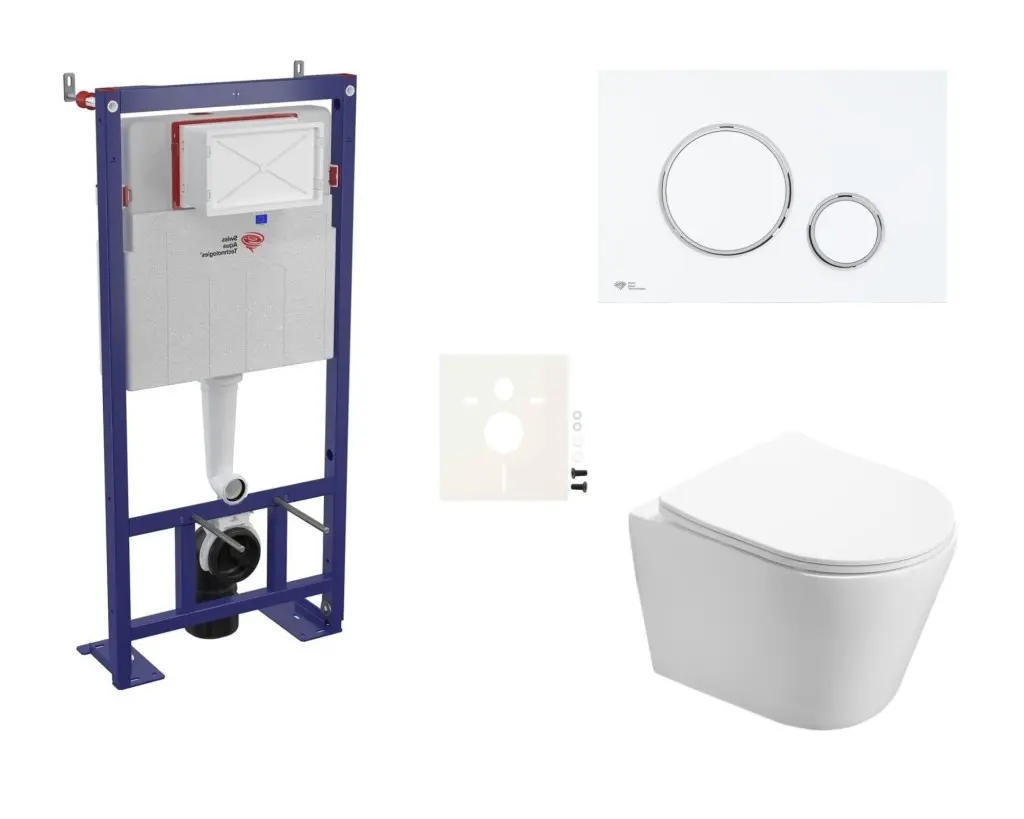 Cenově zvýhodněný závěsný WC set SAT do lehkých stěn / předstěnová montáž + WC SAT Infinitio SIKOSSIN76 SIKOSSIN76