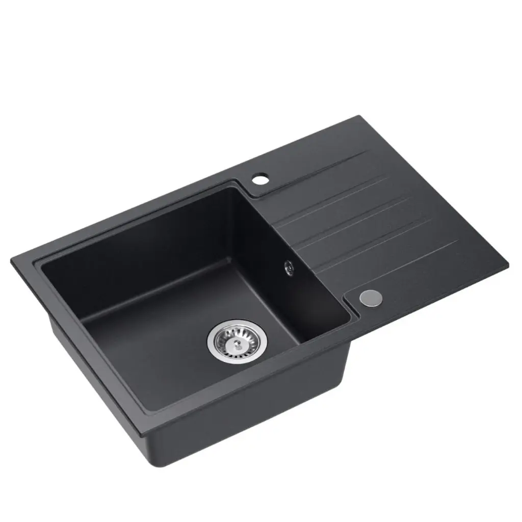 Dřez Quadron PETER111 černá nerez elem HCQP7850CZK PETER111BLNRZ