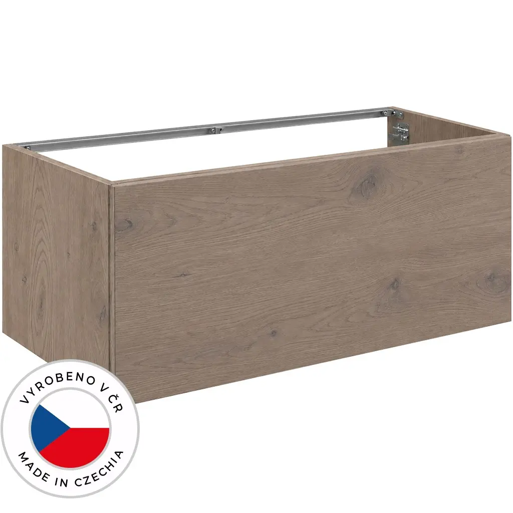 CERANO Koupelnová skříňka pod umyvadlo Adele TIP-ON otevírání dub Cannolo Cremona 120x40x44,8 CER-116748