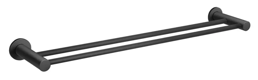 NOVASERVIS Dvojitý držák ručníků SMILE 600 mm, černá ASM10BL