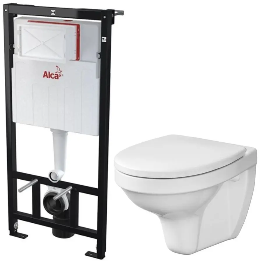Předstěnový instalační systém bez tlačítka + WC CERSANIT DELFI + SEDÁTKO AM101/1120 X DE1