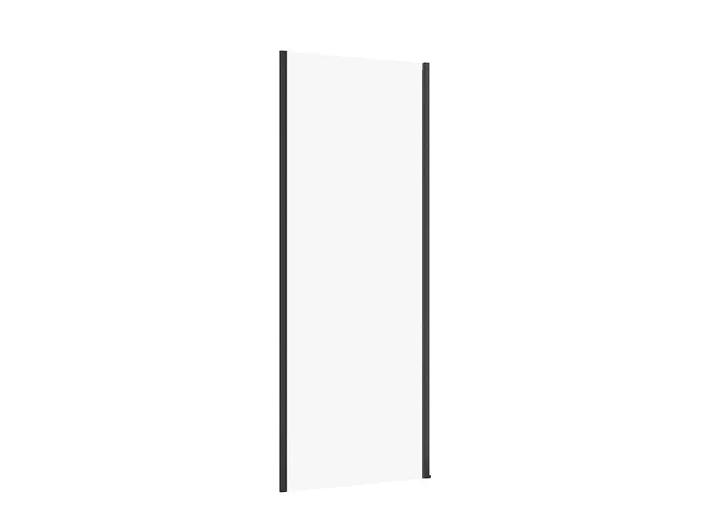 Cersanit Larga - Sprchová stěna 80 cm, černá/čiré sklo S932-133
