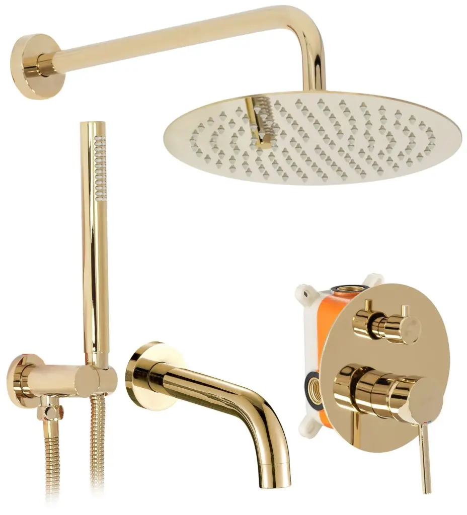 Podomítkový sprchový set Lungo Rea P4125 zlatý